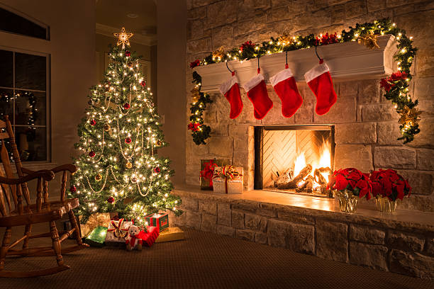 Christmas Tree & Fireplace